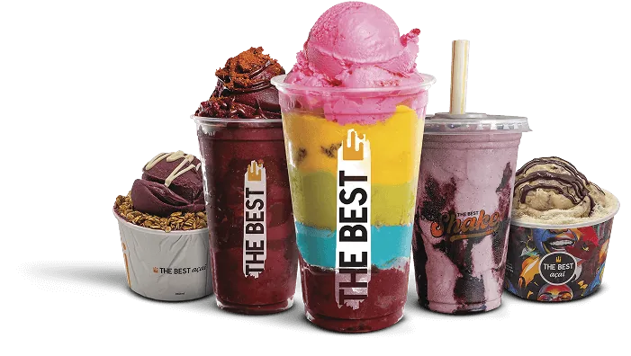 Copos de açaí, sorvete e shakes The Best Açaí