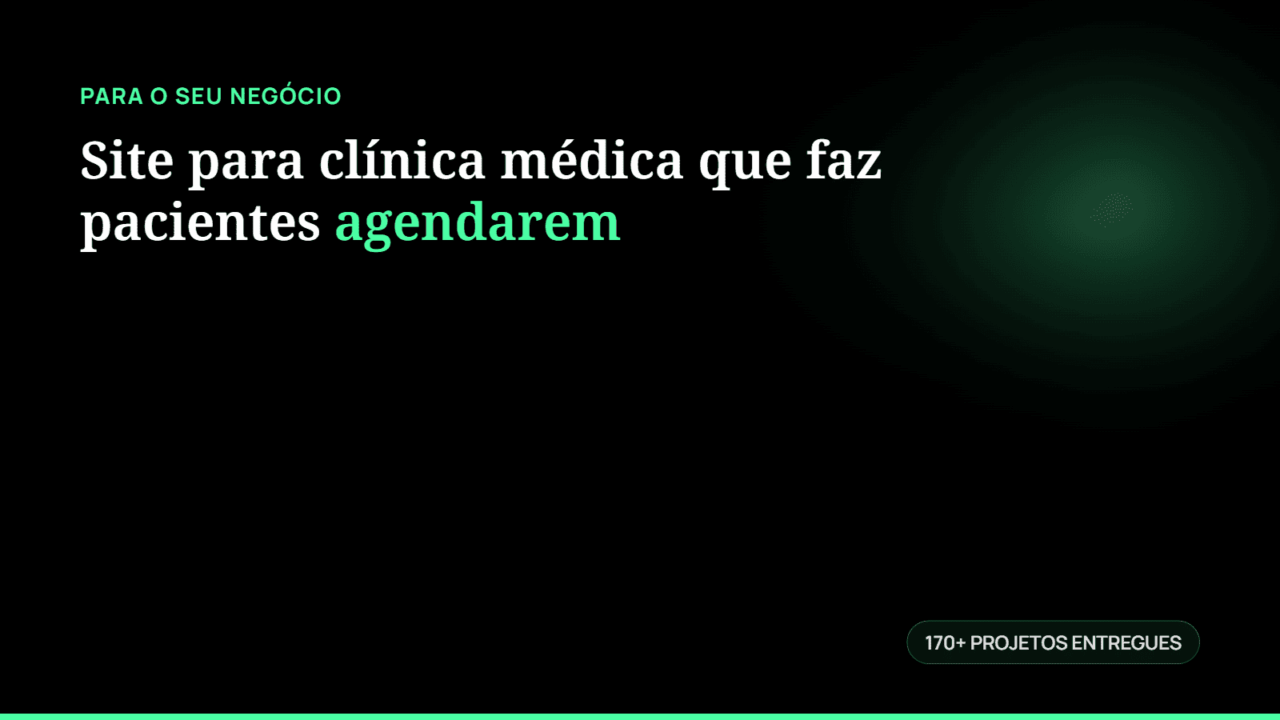 Site para clínica médica que faz pacientes agendarem