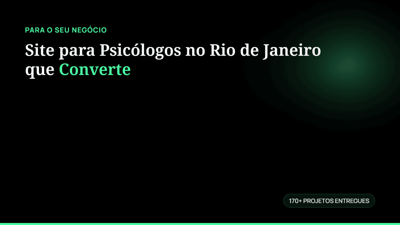 Site para Psicólogos no Rio de Janeiro que Converte