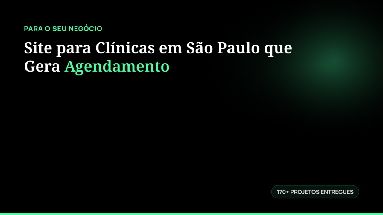 Site para Clínicas em São Paulo que Gera Agendamento