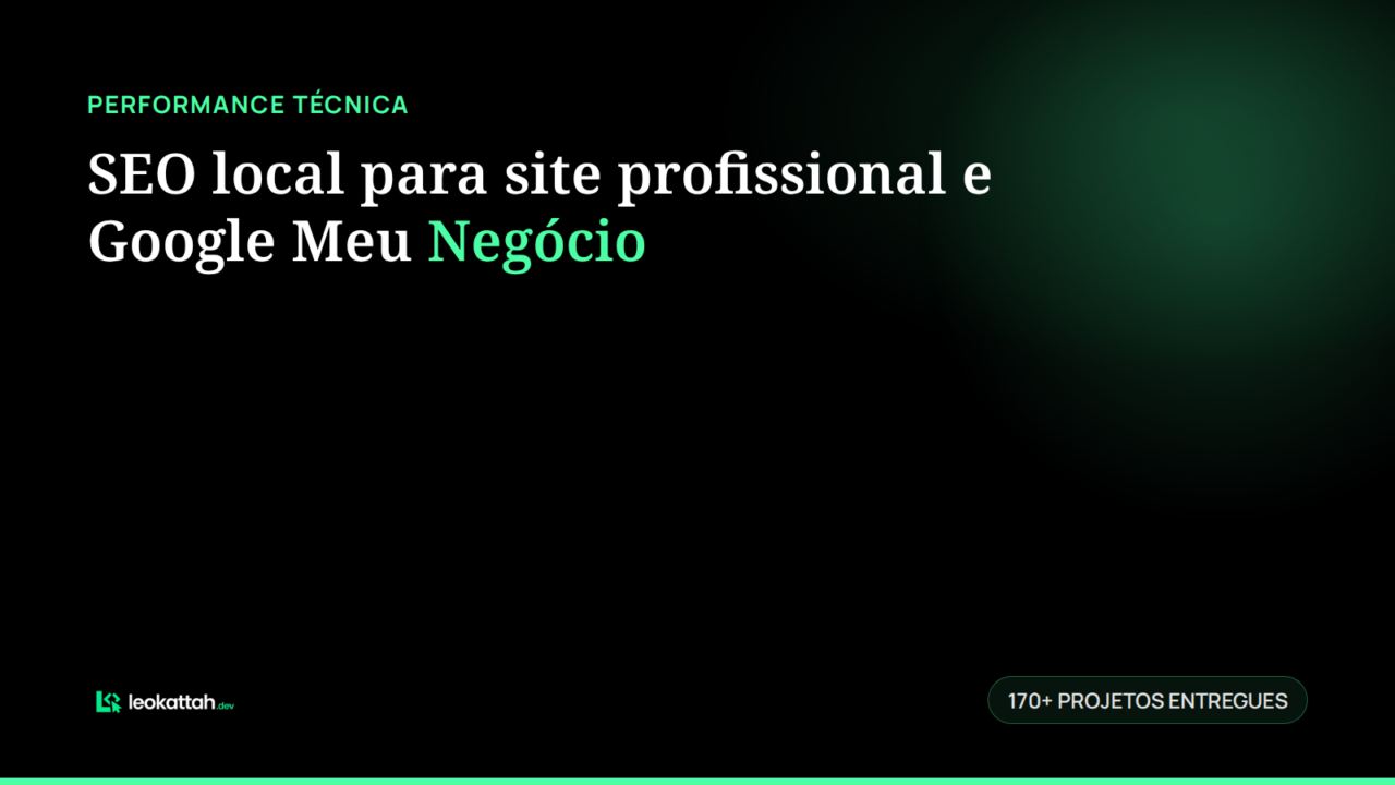 SEO local para site profissional e Google Meu Negócio
