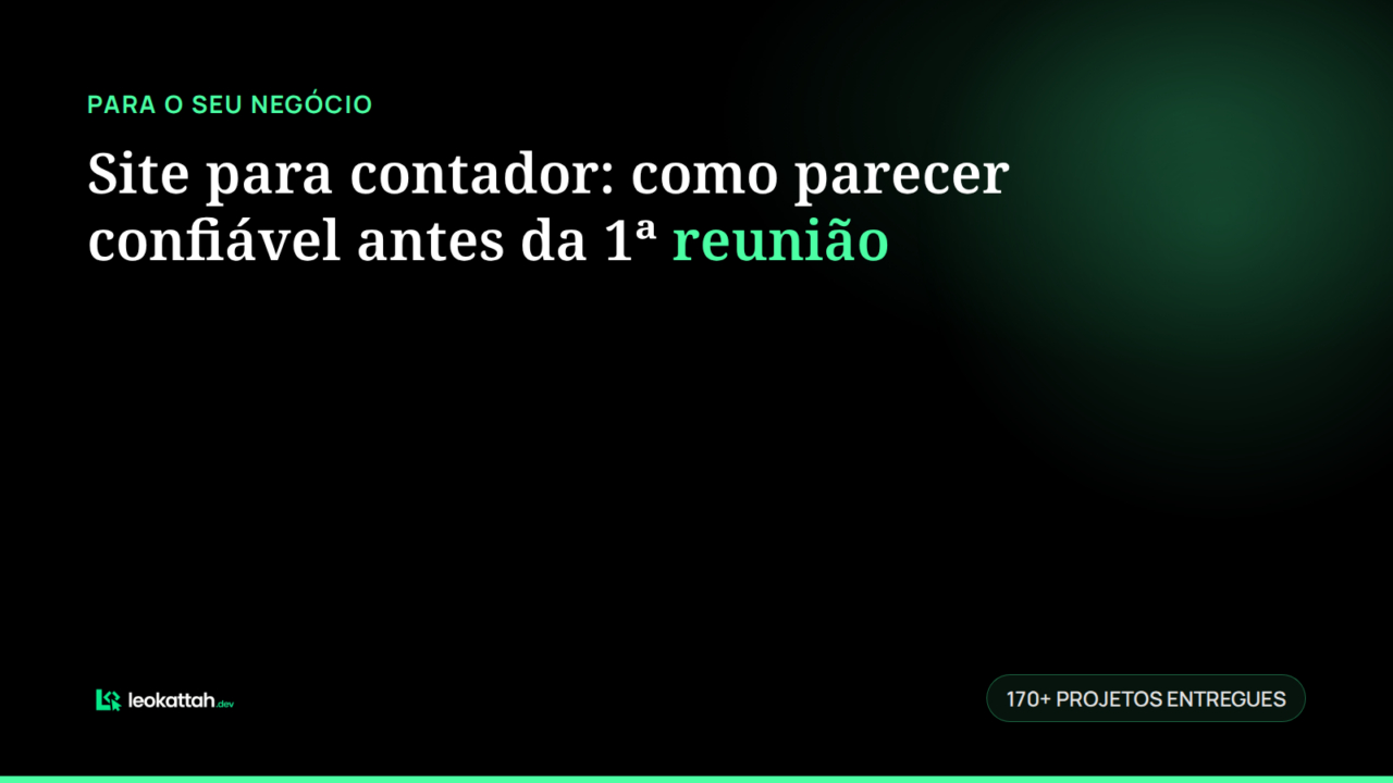 Site para contador: como parecer confiável antes da 1ª reunião