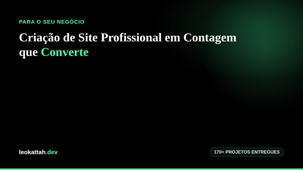 Criação de Site Profissional em Contagem que Converte