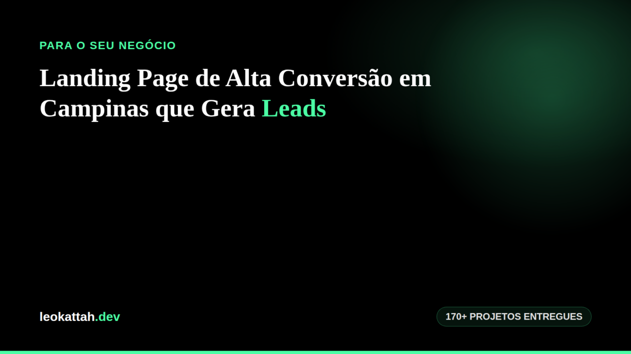Landing Page de Alta Conversão em Campinas que Gera Leads