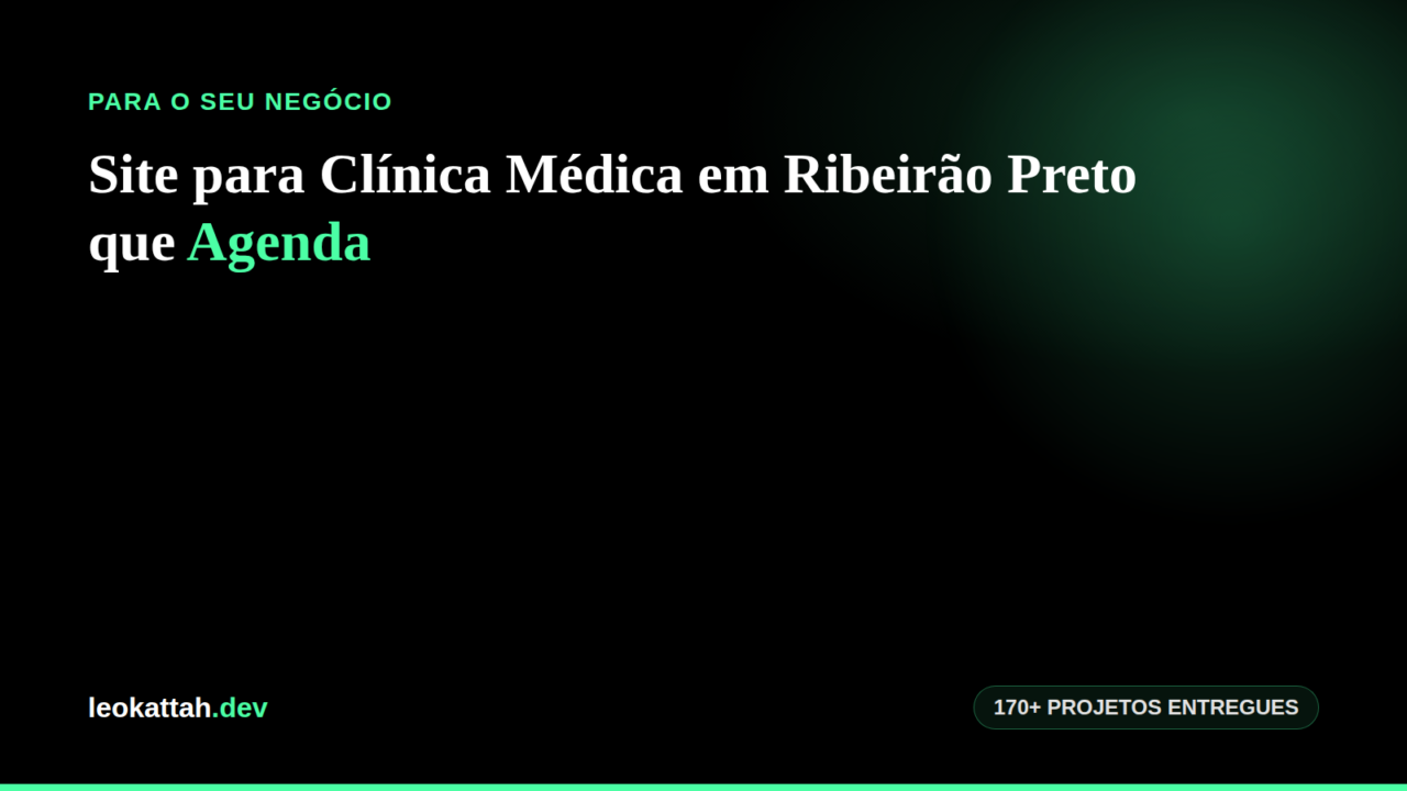 Site para Clínica Médica em Ribeirão Preto que Agenda