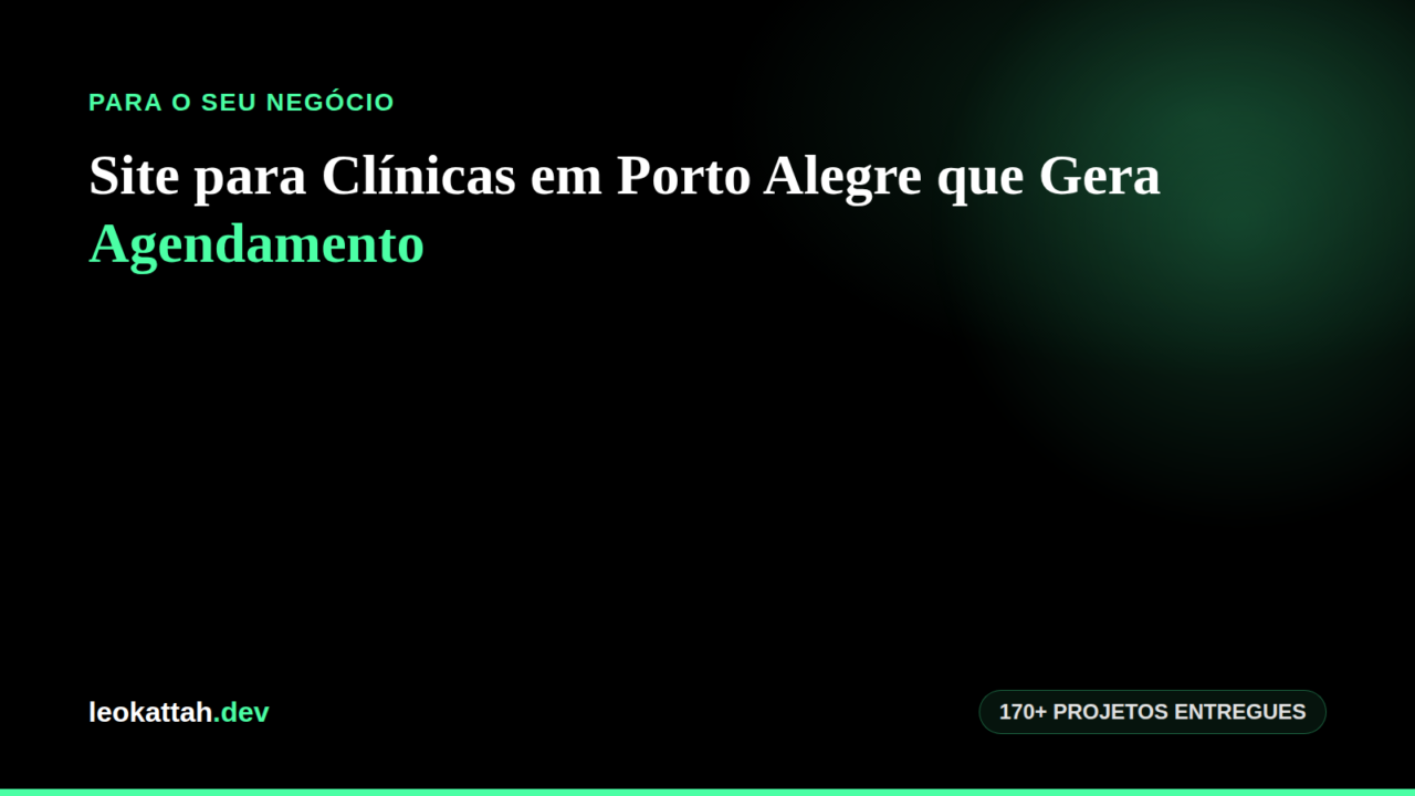 Site para Clínicas em Porto Alegre que Gera Agendamento