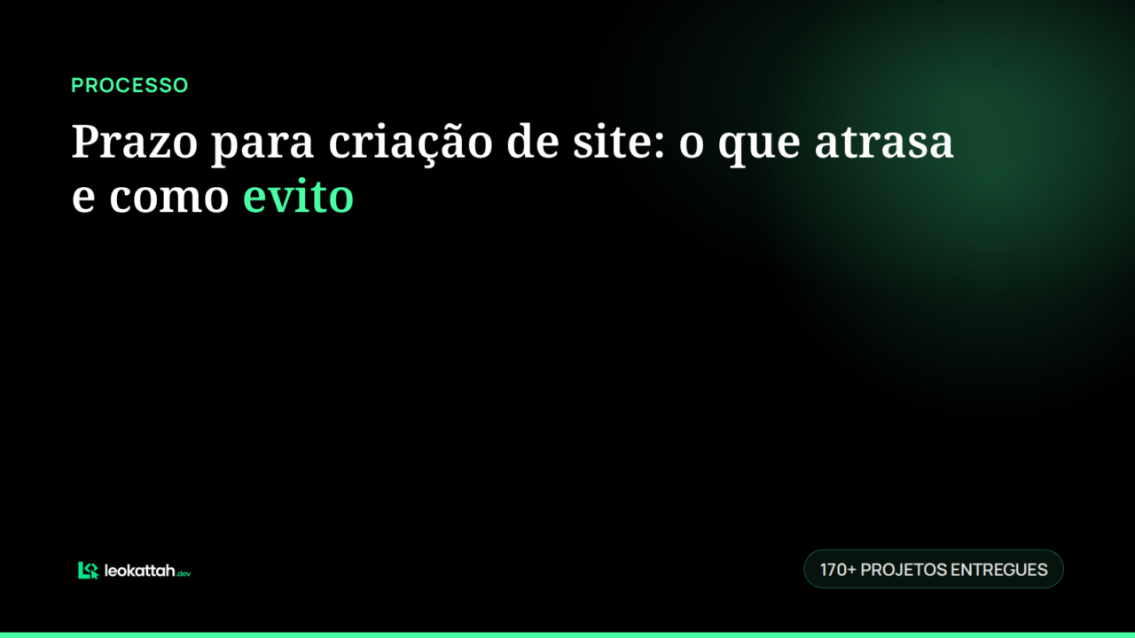 Prazo para criação de site: o que atrasa e como evito