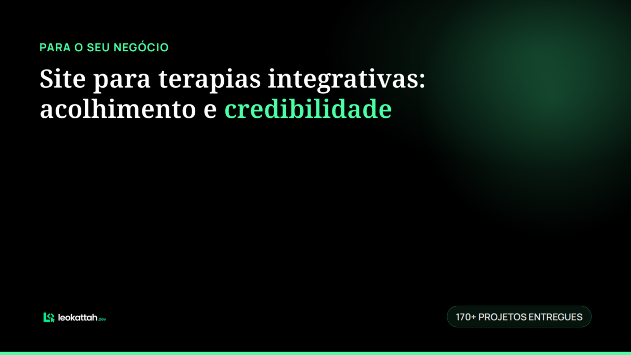 Site para terapias integrativas: acolhimento e credibilidade